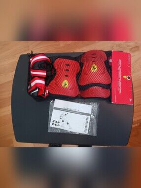 Ferrari Kids Red Protective Knee and Elbow Pad Set. Medium. New